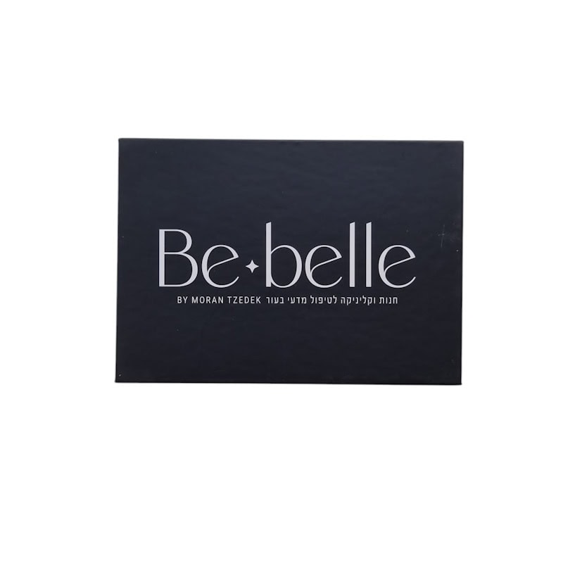 קופסאת אבן גוואשה סגורה עם לוגו bebelle