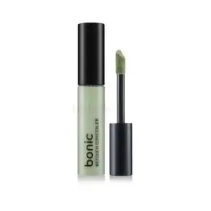 קורקטור ירוק להסתרת אדמומיות של BONIC – Green Retouch Concealer עם אפליקטור רך, להשגת מראה עור אחיד ורגוע