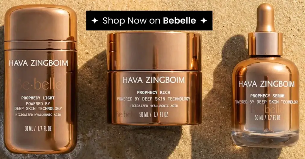 שלישיית פרופסי החדש על רקע חול ים עם לוגו של bebelle