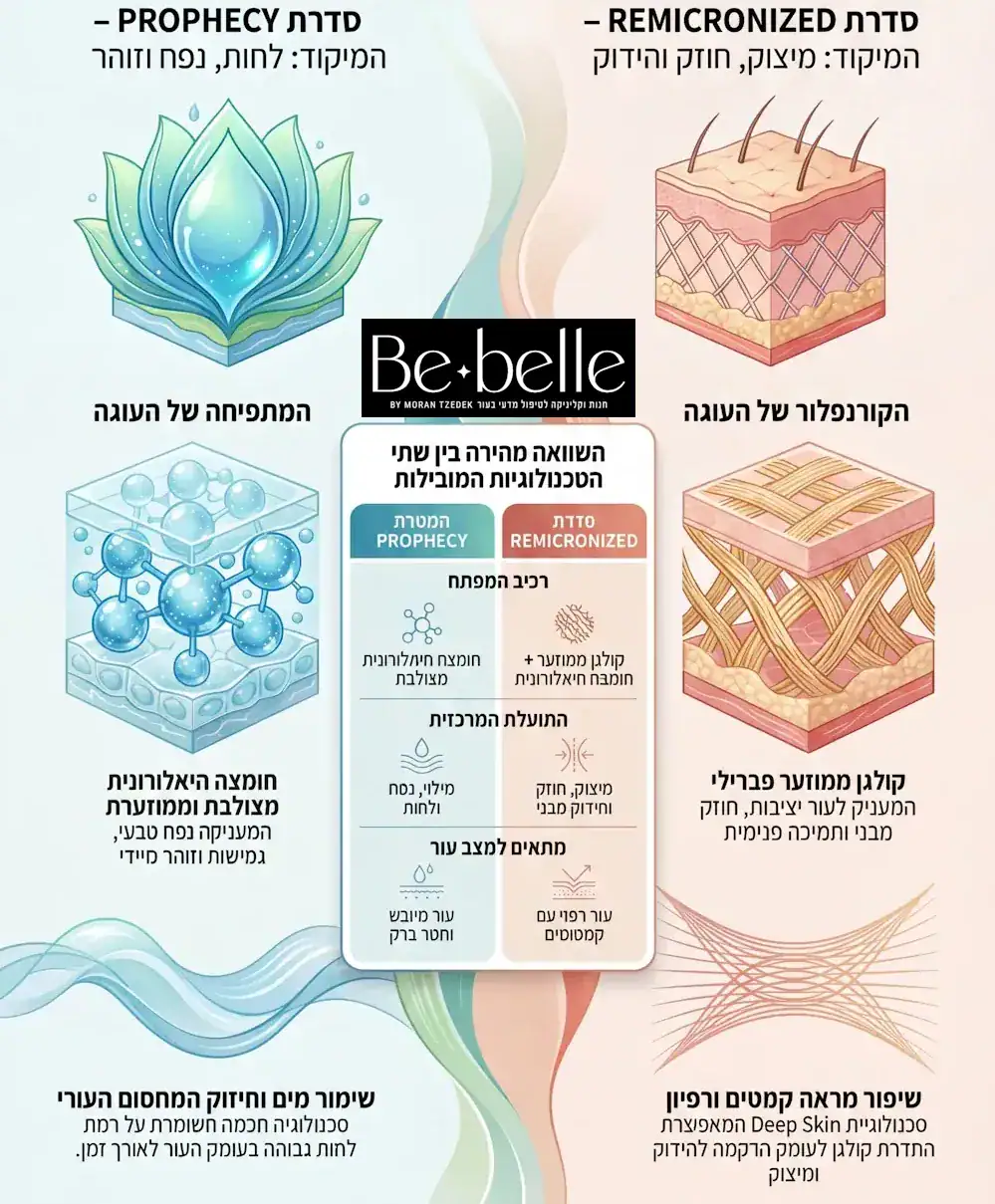ההבדל בין סדרת פרופסי לסדרת רימייקרונייזד בצורת אינפוגרפיקה נוחה לקריאה