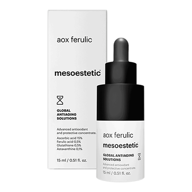 סרום aox ferulic של mesoestetic בגרסת 15 מ״ל העדכנית