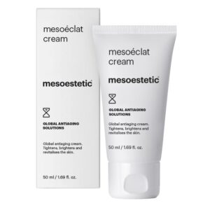 mesoéclat® cream של mesoestetic - הקרם לצד אריזת המוצר