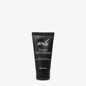 Baume Après Rasage של GERnétic - שפופרת שחורה של הבאלם לאחר גילוח על רקע בהיר