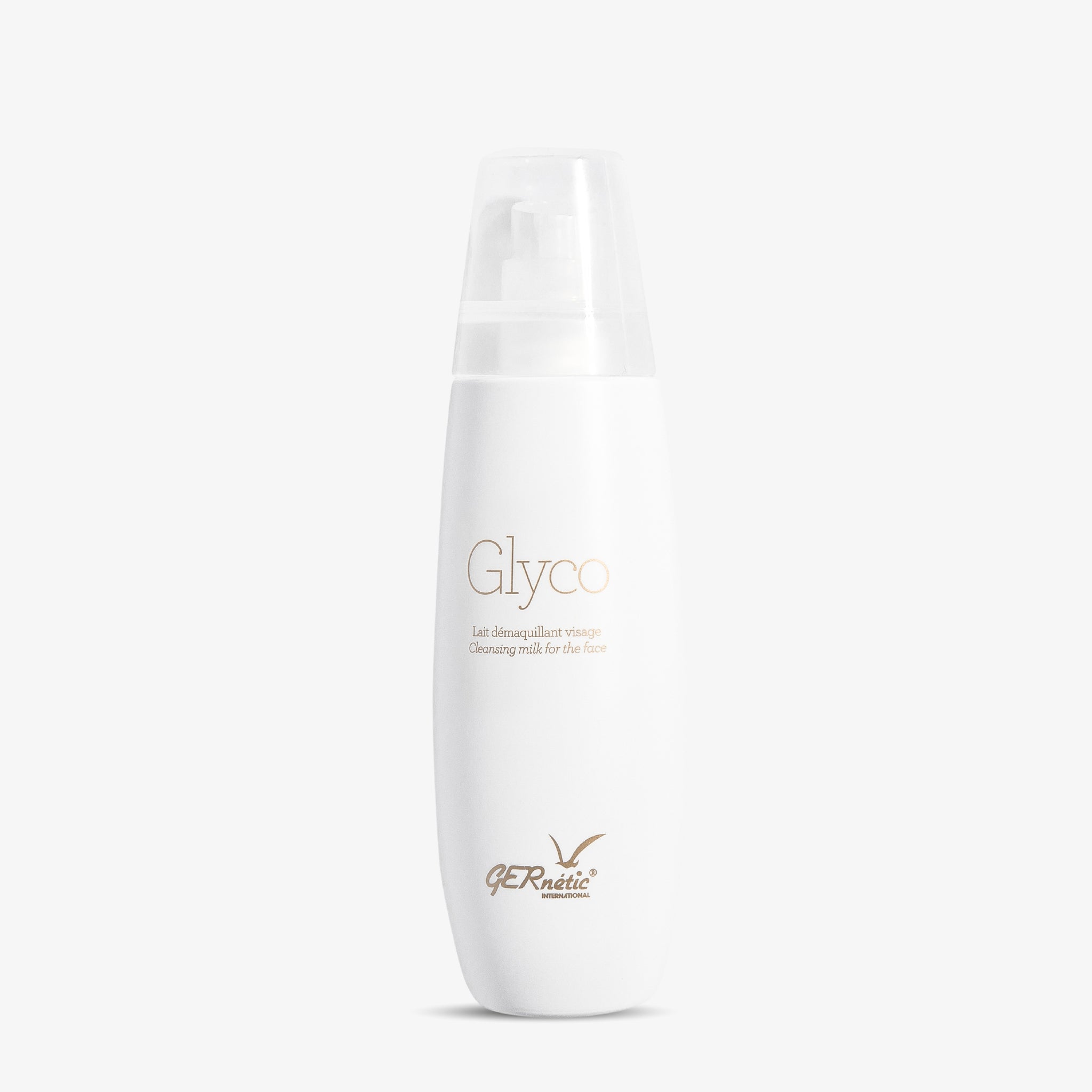 Glyco של GERnétic - חלב ניקוי ומסיר איפור לפנים, בקבוק המוצר