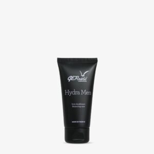 Hydra Men של GERnétic - שפופרת שחורה של קרם הלחות לגבר על רקע בהיר