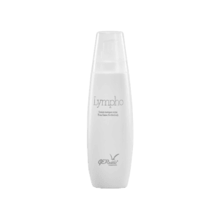 Lympho של GERnétic – בקבוק לימפו לבן עם מכסה שקוף על רקע נקי