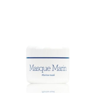 Masque Marin - מסכת קרם לפנים לטיפוח עור יבש; צנצנת לבנה של מסכת מארין על רקע נקי