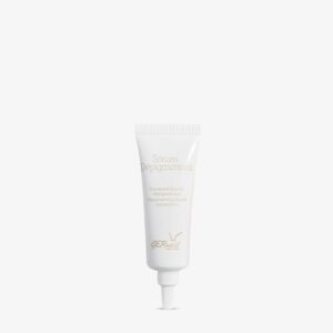 Sérum Dépigmentant של GERnétic - שפופרת הסרום הלבנה עם פייה צרה על רקע בהיר