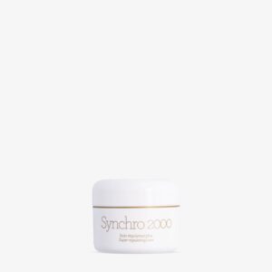 Synchro 2000 של GERnétic - צנצנת לבנה של קרם פנים מאזן על רקע לבן