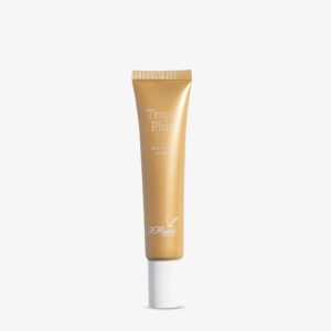 Tropo Plus של GERnétic - שפופרת זהובה של קרם יום ובסיס לאיפור על רקע לבן