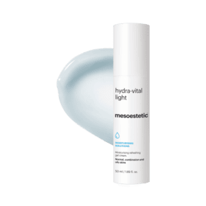 ג׳ל-קרם hydra-vital light של mesoestetic בתמונת מוצר ומרקם