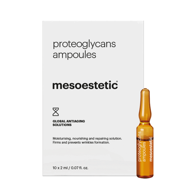 מארז proteoglycans ampoules של mesoestetic עם אמפולות הטיפוח