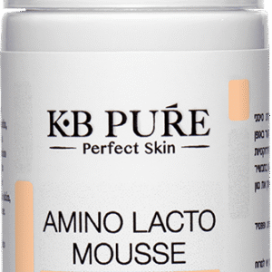 אמינו לקטו מוס של קובי ברוך KB PURE - בקבוק מוס לבן עם פיית משאבה גבוהה וסימון 50 מ״ל