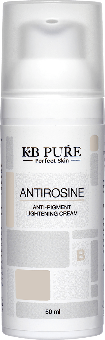 אנטירוזין קרם של קובי ברוך KB PURE - בקבוק משאבה לבן של אנטירוזין קרם עם סימון 50 מ״ל