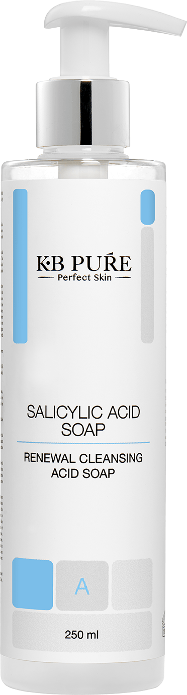 סבון סליצילית של קובי ברוך KB PURE - בקבוק סבון שקוף עם משאבה וסימון 250 מ״ל