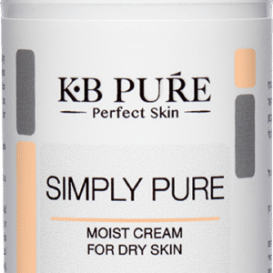 סימפלי פיור לעור יבש של קובי ברוך KB PURE - בקבוק משאבה לבן עם כיתוב FOR DRY SKIN וסימון 50 מ״ל