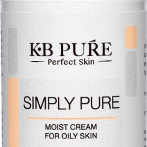 סימפלי פיור לעור שמן של קובי ברוך KB PURE - בקבוק משאבה לבן עם כיתוב FOR OILY SKIN וסימון 50 מ״ל